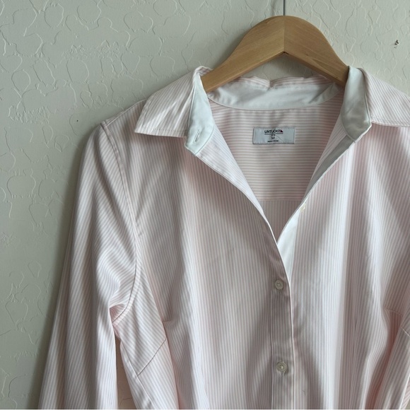 UnTUCKit Pink Pinstripe Clara Button Down Top - Picture 7 of 12